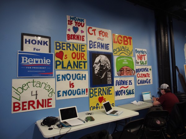 Bernie Sandersin kampanjatoimisto.